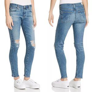 NWT AG Ankle Legging Jeans 24 13 Years Pacifica Destroyed Wash